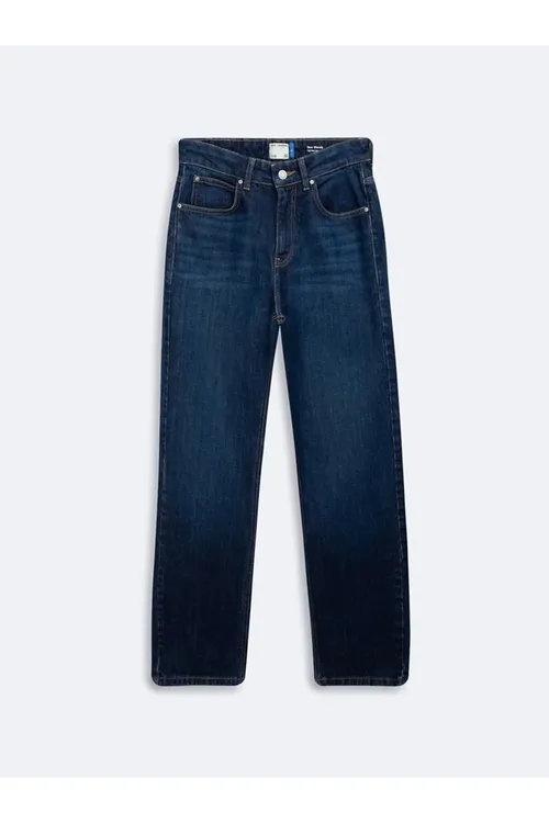 New Wanda göni balakly rahat kesim mid indigo jins balagy - 34317432