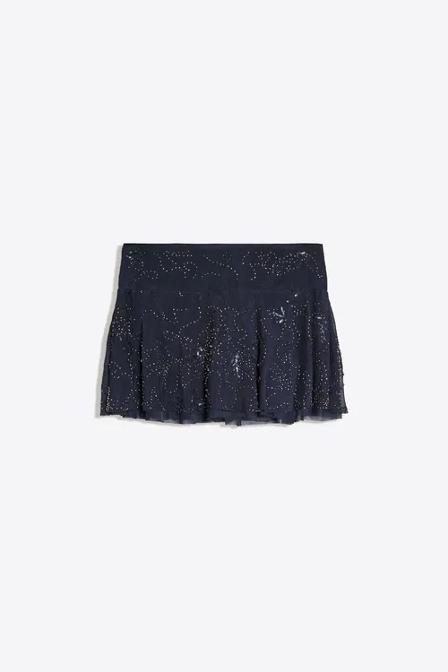 Ürpjükli nagyşly mini etek - 36659298 — surat 2/6