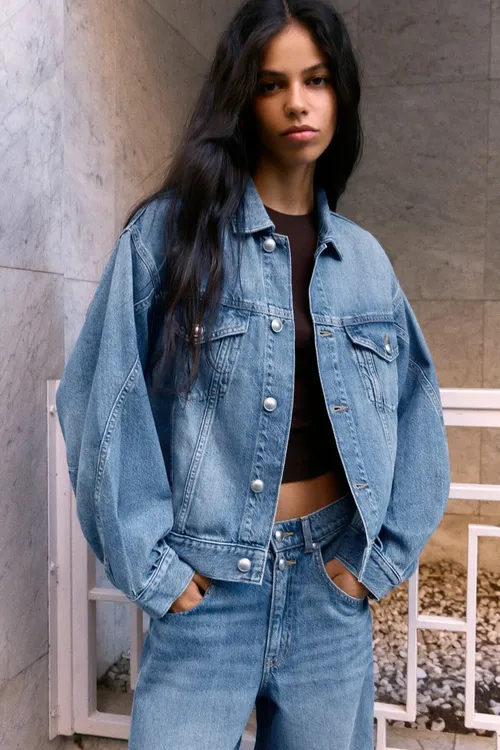 Oversize jins kurtkasy - 36658911