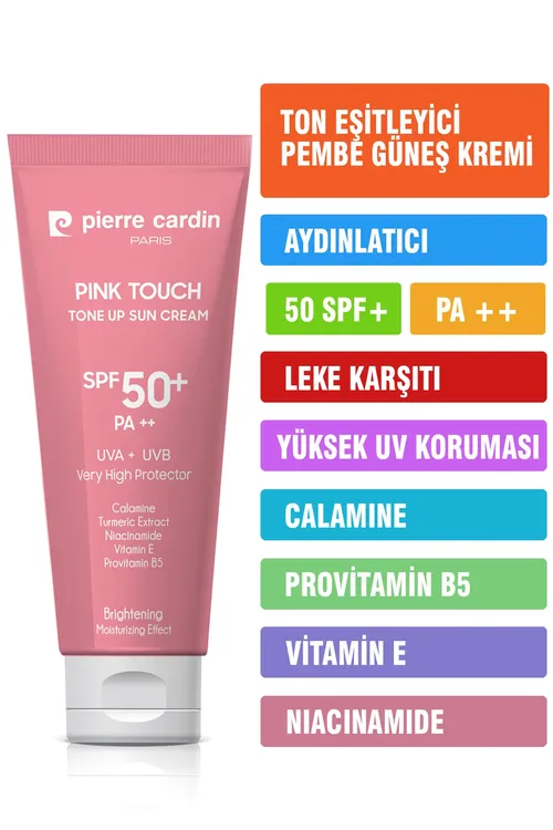 Reňki deňleýji we ýagtylandyryjy ýüz üçin gün kremi Pink Touch Tone-Up SPF50+/PA++ – 50 ml - 33573734