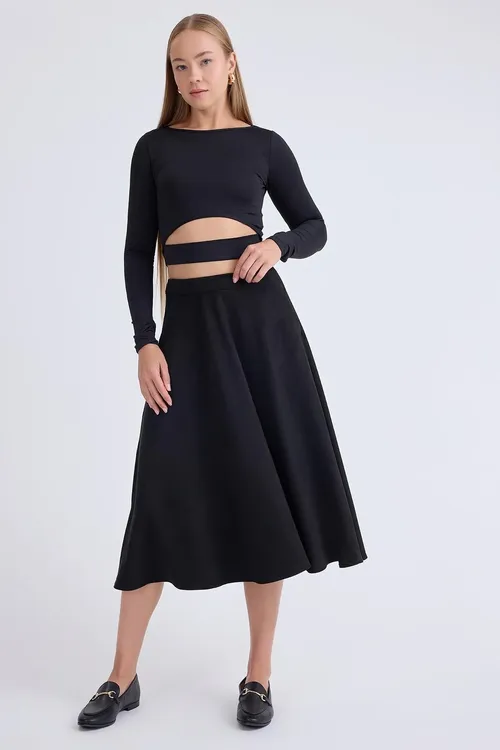 Midi boýly suet kloş etek - 33594238