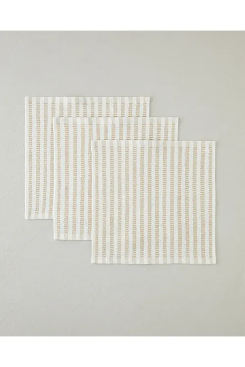 Pure Plaid pagta poliester 3-li aşhana süpürgiji 30x30 sm, bež - 34221205