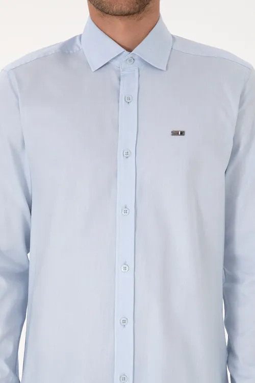 Açyk gök reňkli erkek uzyn жеňli esasy köýnek 50307673-VR003 - 36660467 — surat 6/7
