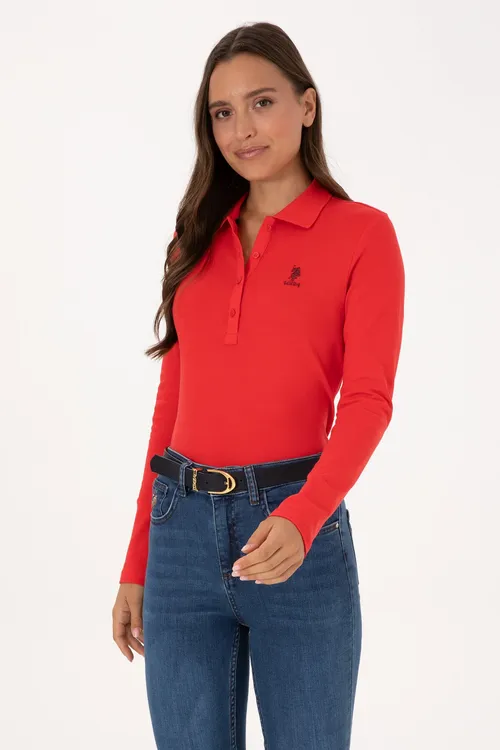 Aýallar üçin gyzyl polo ýaka bazis switşot 50307755-VR030 - 36661592