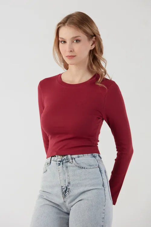 Uzun ýeňli Basic gysga bodisi - 32613555