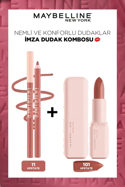 Dudak üçin Lip Combo toplumy: Lifter Liner 011 Upstate dudak galamy + 101 Upstate serum effekti bolan pomada - 34154729