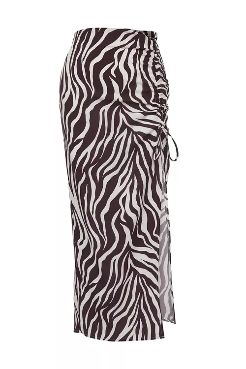 Zebra meýdançaly, dokma, drapeli kenar ýubkasy TBESS25ET00014 - 27317790