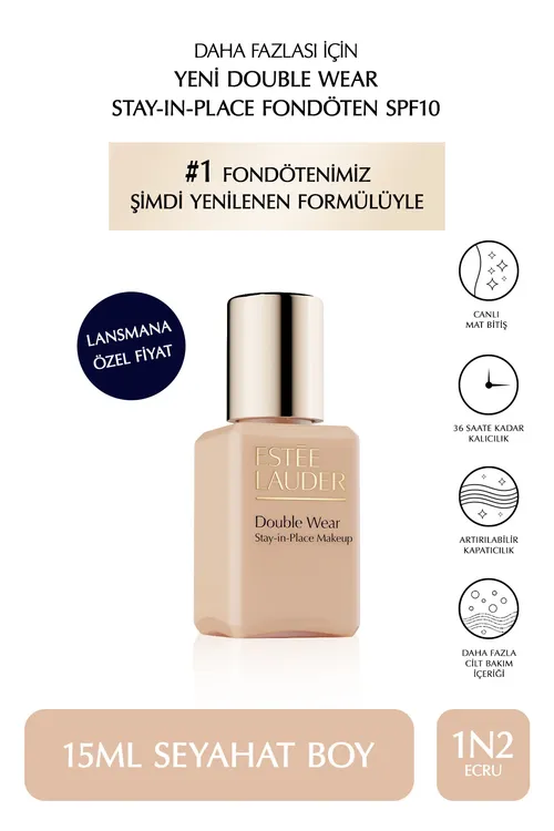 Syýahat ölçegli tonal kremi - Double Wear Stay-in-Place SPF10 (1N2 ECRU) 15 ml - 34046831
