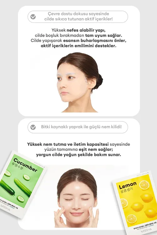 Gilek ekstratly aýdyňlyk beriji ýaprak maskasy MISHA Airy Fit Sheet Mask (Strawberry) - 34234802 — surat 3/7