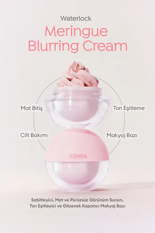 Blur effektli matlaşdyryjy makýaž bazasy APIEU Waterlock Meringue Blurring Cream - 34234794