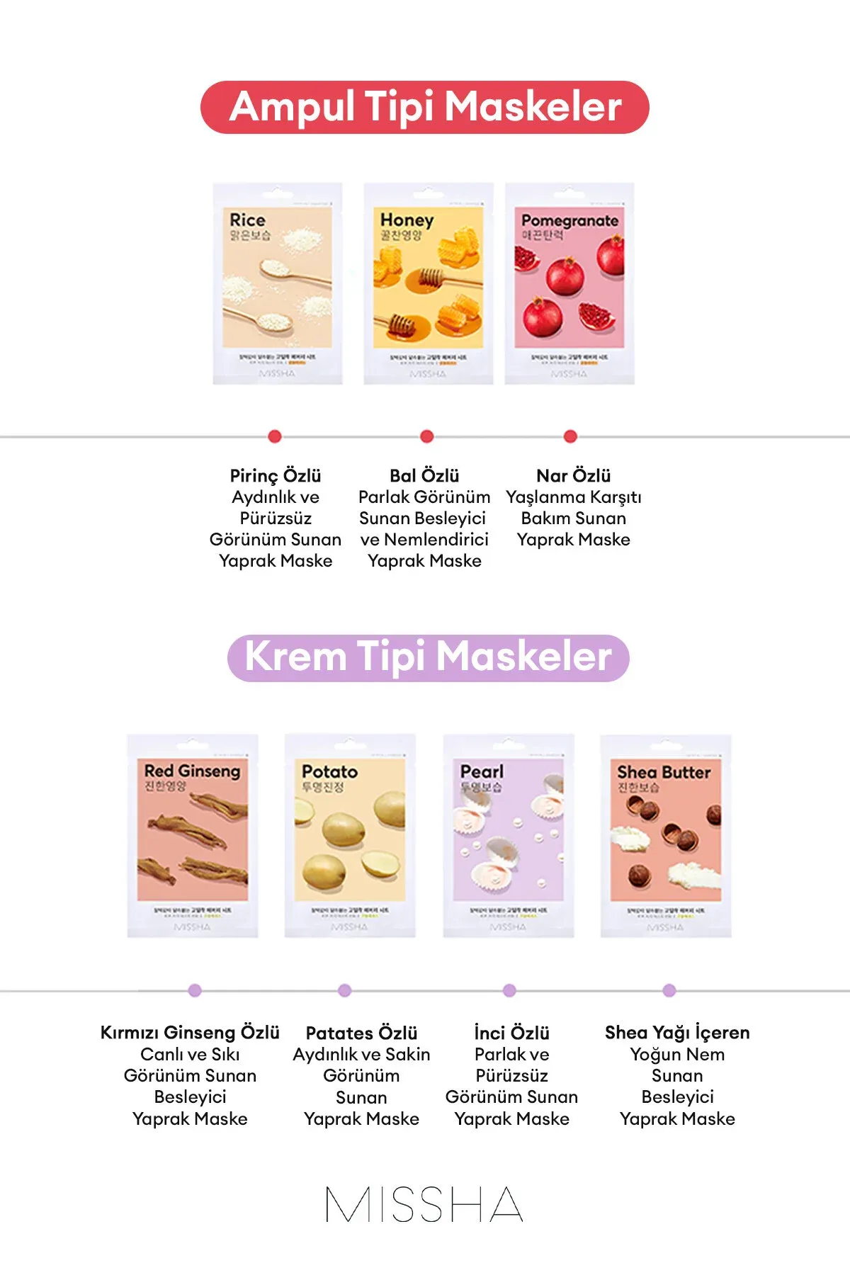 Gilek ekstratly aýdyňlyk beriji ýaprak maskasy MISHA Airy Fit Sheet Mask (Strawberry) - 34234802 — surat 7/7