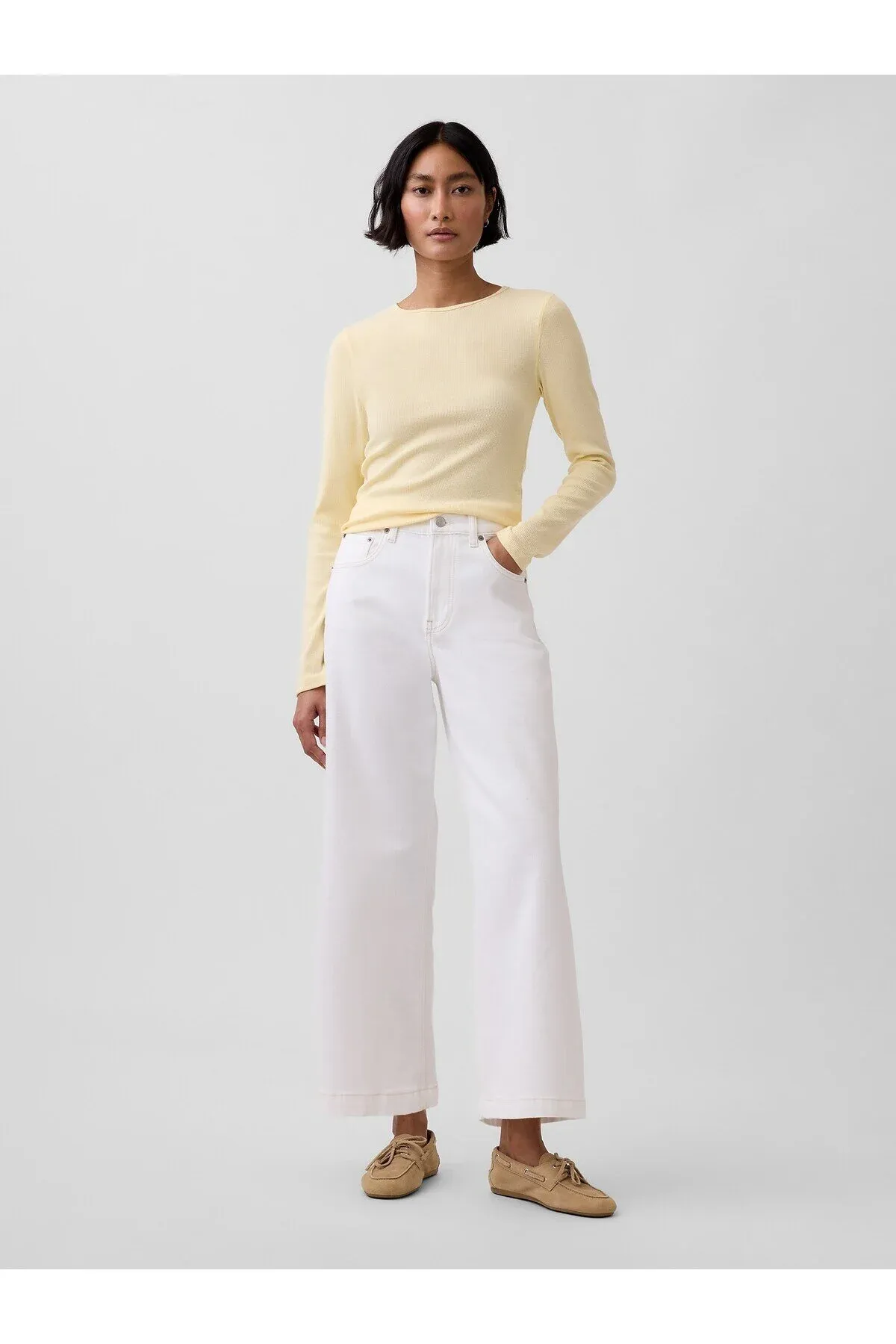 Zenan ak giň jinsileri Stride Wide-Leg - 36667471 — surat 1/6