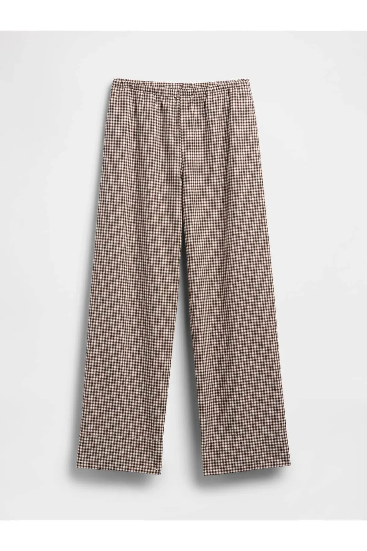 Aýallar üçin goňur amatly giň zygyr garyndyly balak Easy Wide-Leg - 36667380 — surat 2/7