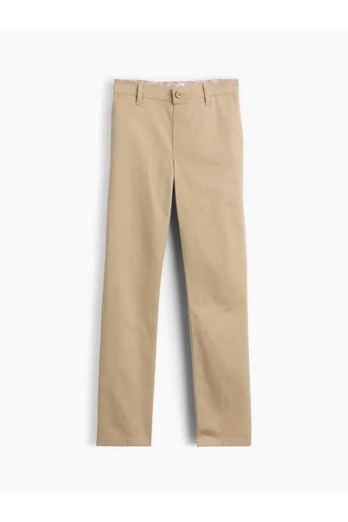 Gyzlar üçin sarymtyl-çal mekdep egin-eşigi dar çinos balak Slim Uniform Chino - 36667504