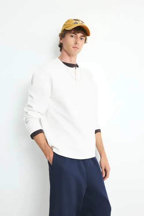 100% pagta boxy fit ilikli waffle switşot - 36669124