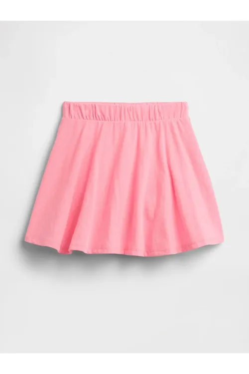 Gyz bäbekler üçin açyk gülgüne trikotaž sydyrmasyz geýilýän balakly ýubka Pull-On Jersey - 36667507
