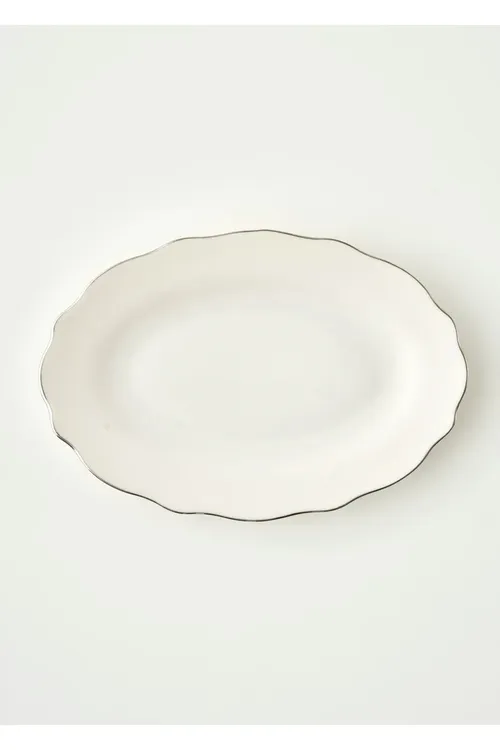 Victoria farfor hyzmat tarelki Silver (30 sm) - 35895663