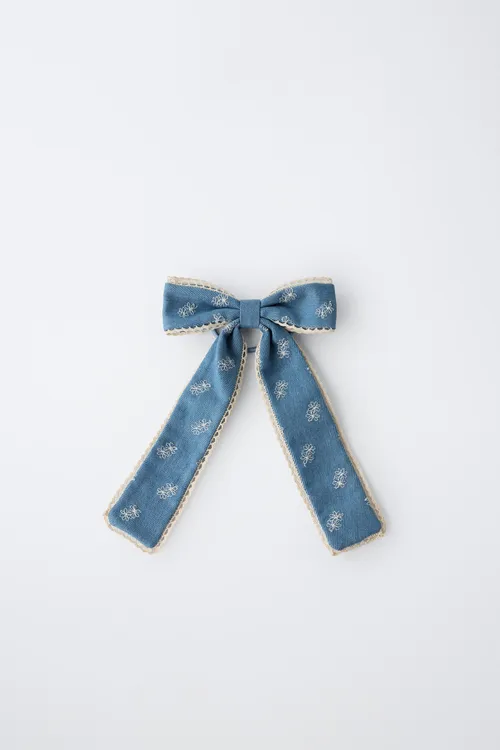 Keşdelenişli denim lentaly saç gysgyjy - 34727002