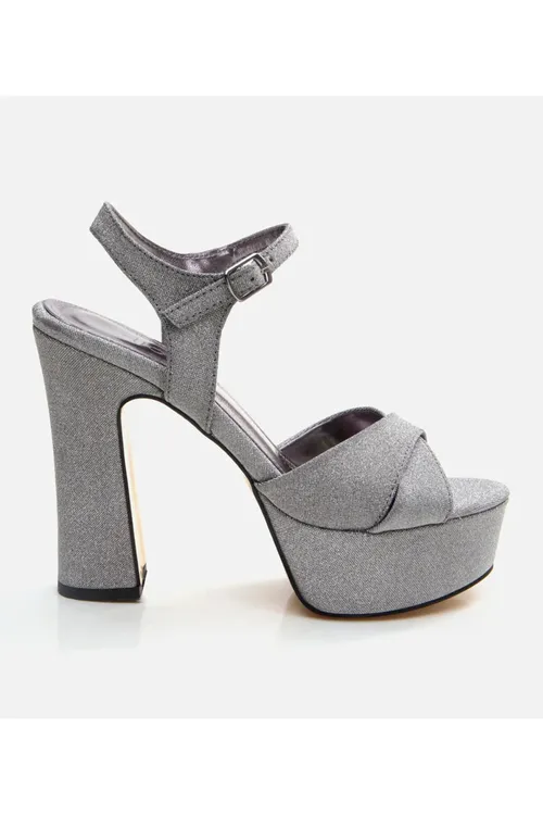 Aýal çal agşamky topukly sandal - 35983662