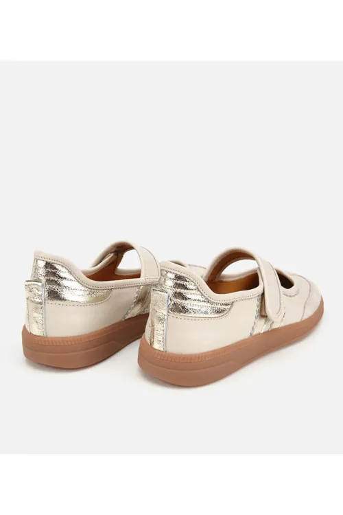 Aýal deri bež bagjylykly Comfort babetka görnüşli sport aýakgaby - 36470109 — surat 4/6