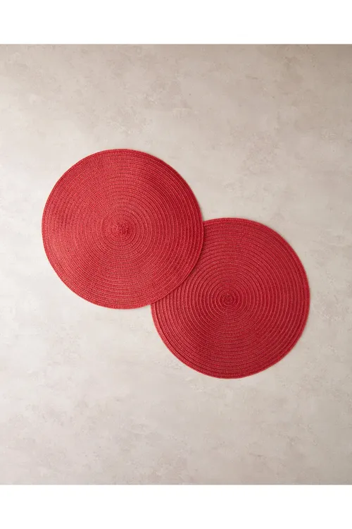Red Year PP 2-li amerikan serwisy 38 sm gyzyl - 30165420