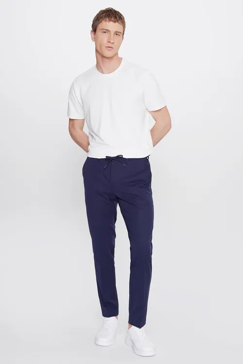 Bagjyky bolan Slim Fit goýy gök gündelik balak - 34059974