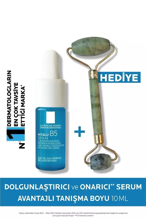 Dikeldiş Hyalu B5 syworotkasy 10 ml + ýüz massajy üçin roller - 14965595