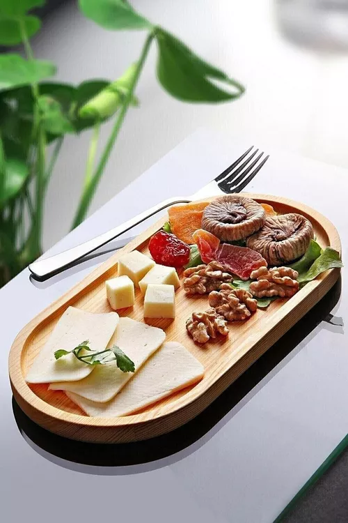 Ertirlik, kofe we çaý bermek üçin agaç tagta - 9716234