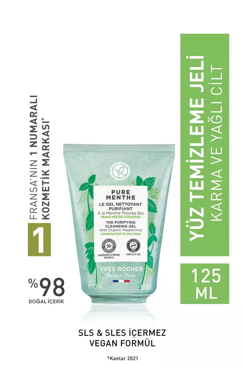 Pure Menthe çuňňur arassalaýjy ýüz ýuwulýan gel 125 millilitr - 9201612