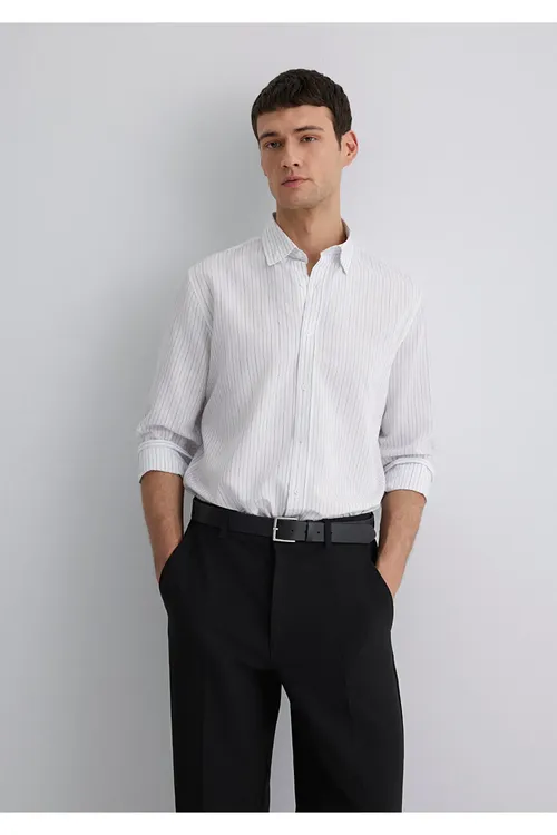 Erkekler üçin Regular Fit ak köýnek - 27550687