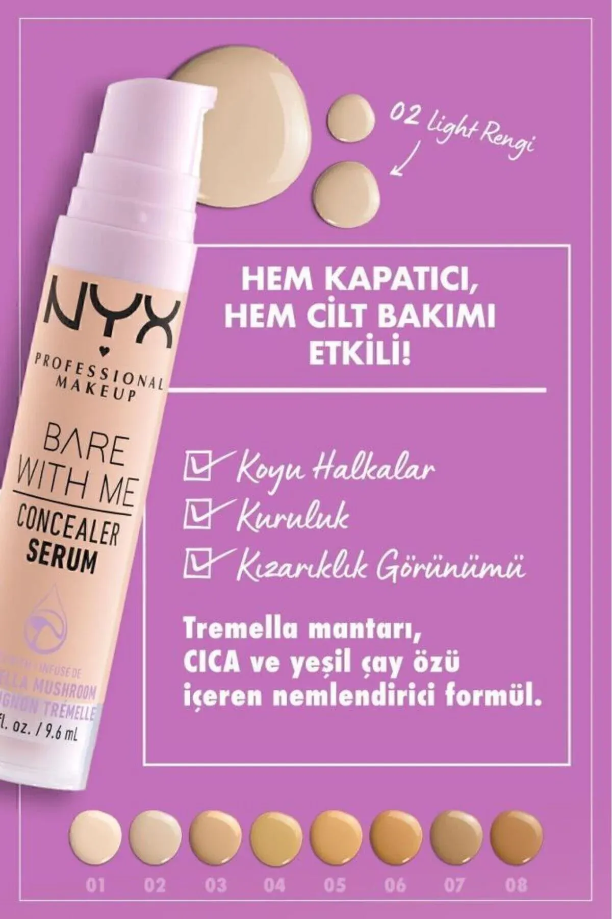 Telescopic maskara we Bare With Me konsiler 02 we Super Lock gaş berkidiji we makýaž haltasy sowgat - 35856803 — surat 6/8