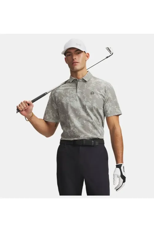 Erkekler üçin printli UA Drive Chill polo futbolkasy - 36676009