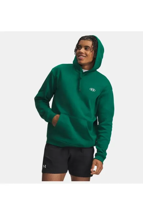 Erkekler üçin kapýüşonly flis UA Rival Fleece Hoodie switşoty - 36676364