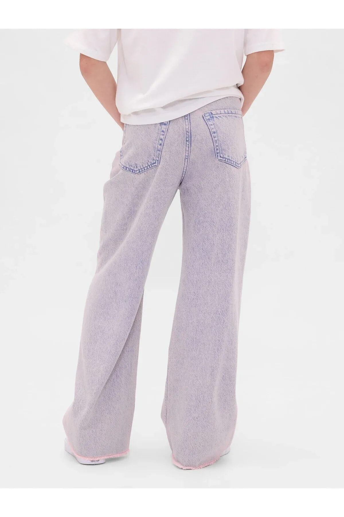 Gyzlar üçin giň Low Rise Stride bägül jins balagy - 30926796 — surat 3/5