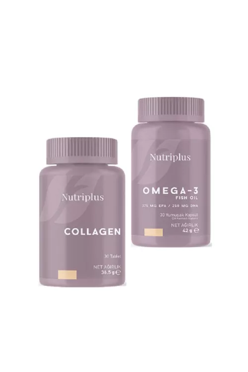 Nutriplus Omega-3 balyk ýagy 30 ýumşak kapsula we kollagen - 26772595