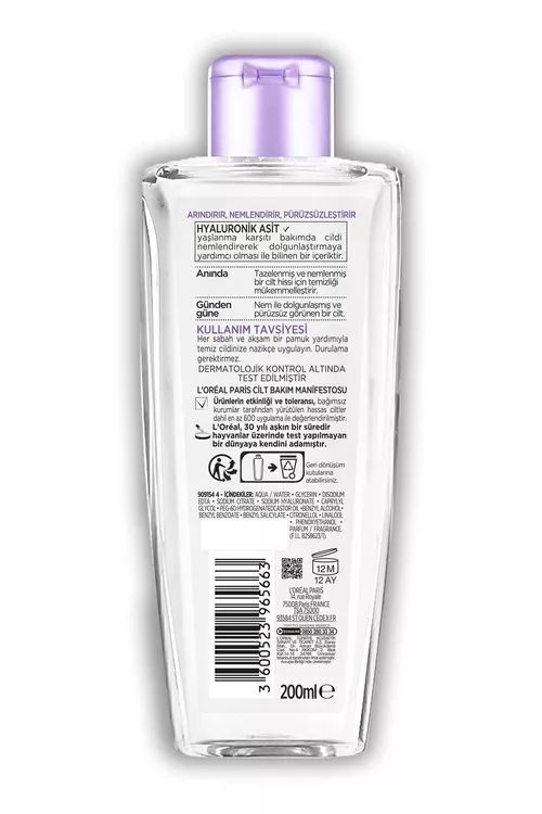 L'Oreal Paris Revitalift Filler Gialuron kislotaly ýüz tonigi 200 ml - 14155097 — surat 3/3
