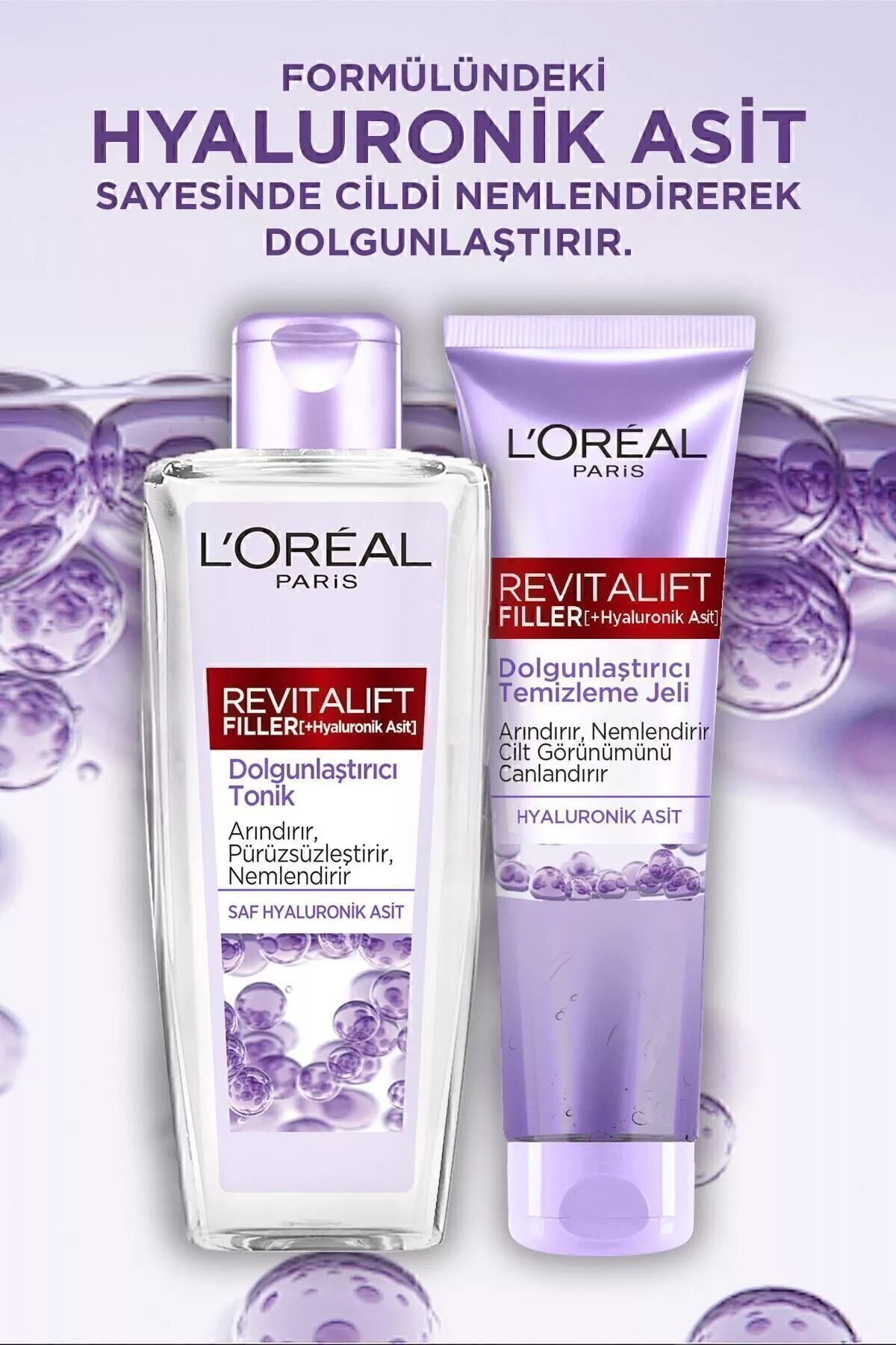 L'Oreal Paris Revitalift Filler Gialuron kislotaly ýüz tonigi 200 ml - 14155097 — surat 2/3