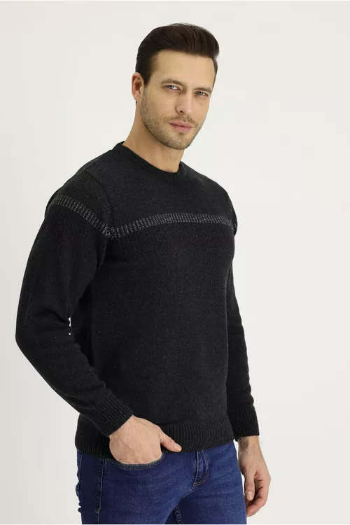 Nagyşly Regular Fit ýüň jemper - 7806614