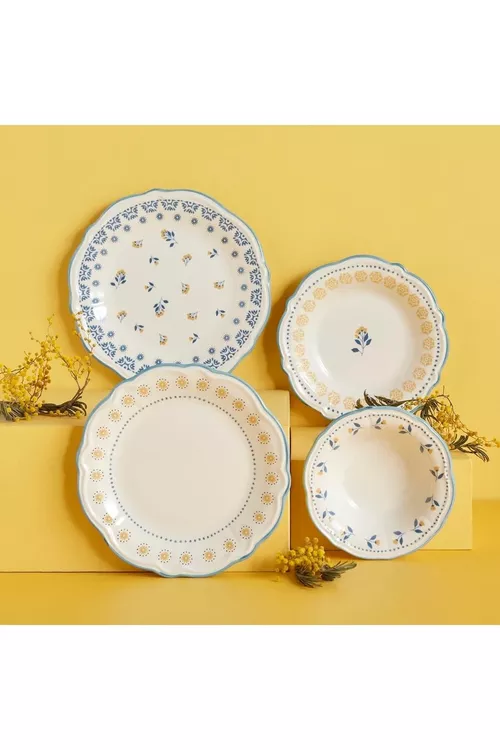 Mabel Stoneware nahar toplumy 6 adamlyk, 24 bölek, gök - 11044970