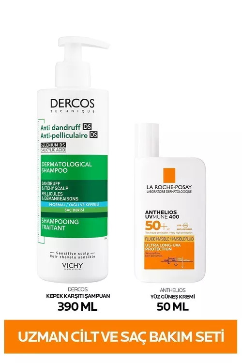 Ideg toplumy: Anthelios kremi 50 ml we Dercos şampuny 390 ml - 22219735