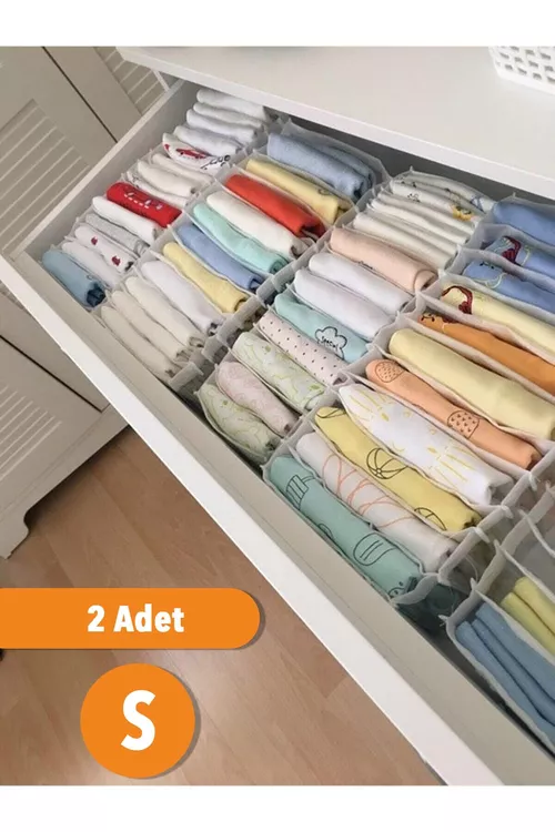 Çekme üçin 11 bölümli kiçi organaýzer 12x40x12 sm 2 sany. - 23855077