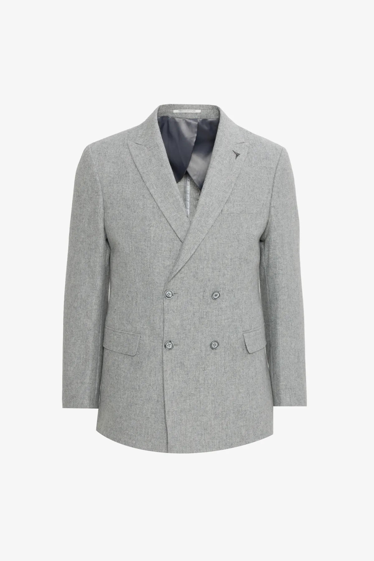 Ýüňli slim fit dar kesim gyrlaňgyç ýakaly gapak jibli kruwaze çal penjek - 34719970 — surat 4/4