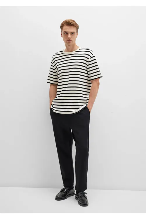 Zolakly giň Loose Fit futbolkasy - 28625099