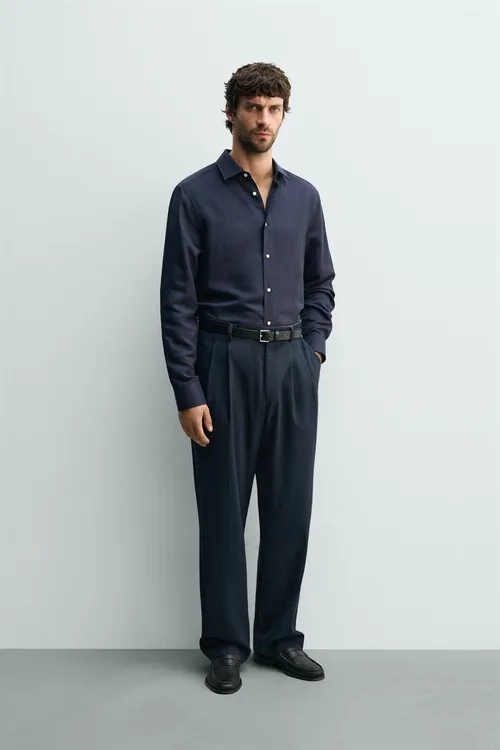 Liyosel zygyr garyndyly regular fit köýnek - 36471451