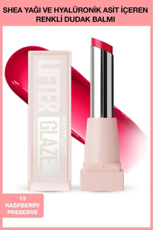 Lifter Glaze Shea ýagy we gialuron kislotasy bolan çyglylyk berýän reňkli dodak balmy - 13 Raspberry - 36603174