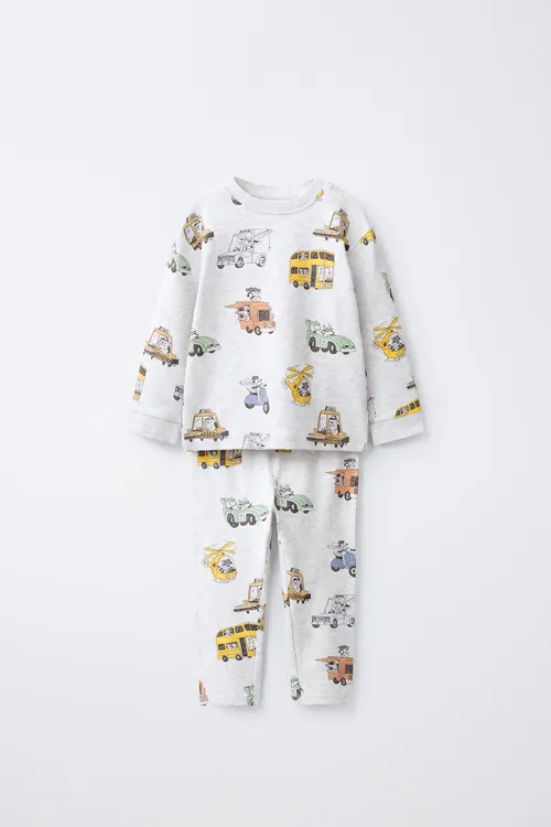 2-6 ýaş / maşyn suratly pijama toplumy - 36697471