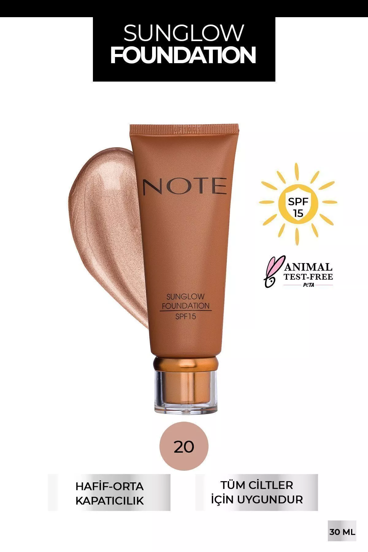 Sunglow 20 ýalpyldawuk bronzirleýji tonal kremi - 9209588 — surat 1/1