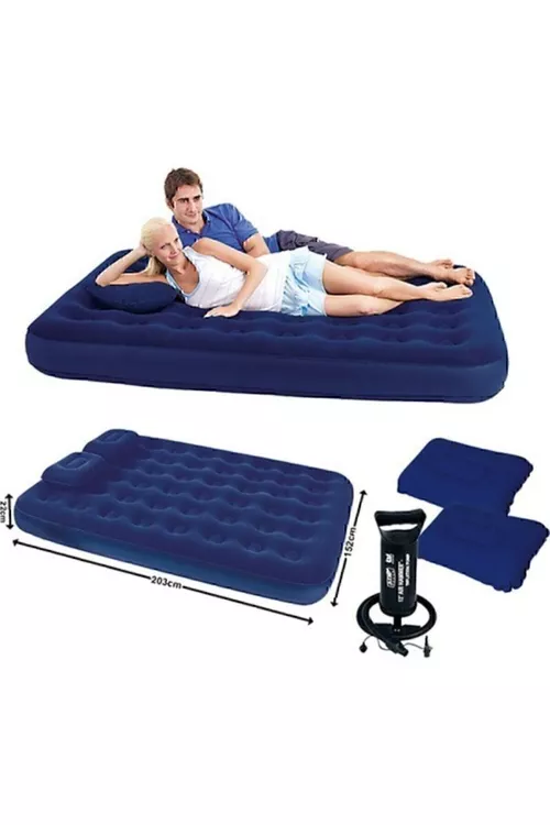 Ýel berilýän krowat, 2 ýassyk we nasos 203x152x22 sm 67374 - 9329411