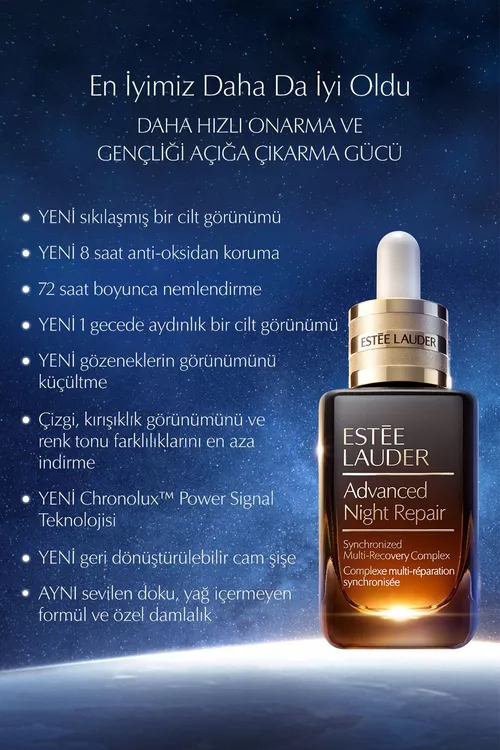 Deri ideg tanyşlyk toplumy - Advanced Night Repair serum 7ml, krem 15ml, gije kremi 5ml, göz kremi 3ml - 14154348 — surat 3/8