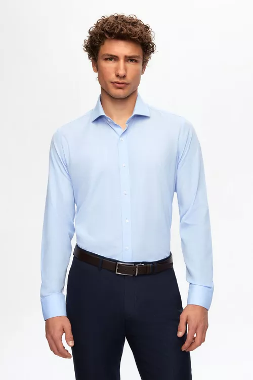 Erkekler üçin gök köýnek Slim Fit - 4005603